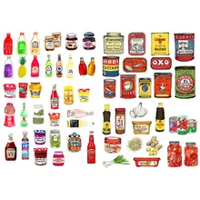 1 шт. приправы, острые соусы, корейские декоративные наклейки, органайзер для стола, школьные принадлежности, офисные аксессуары
