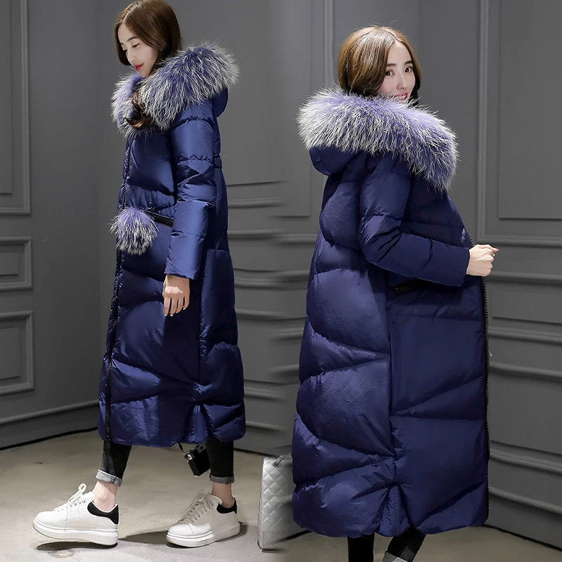 Buy Women down jacket coat female ultra long over the