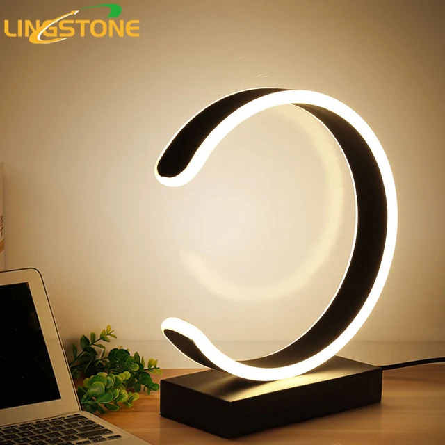 Led Table Lamp Modern Desk Black Book Reading Light On Led Table Lamp Modern Desk Black Book Reading Light On Switch Bedroom Living Room Study