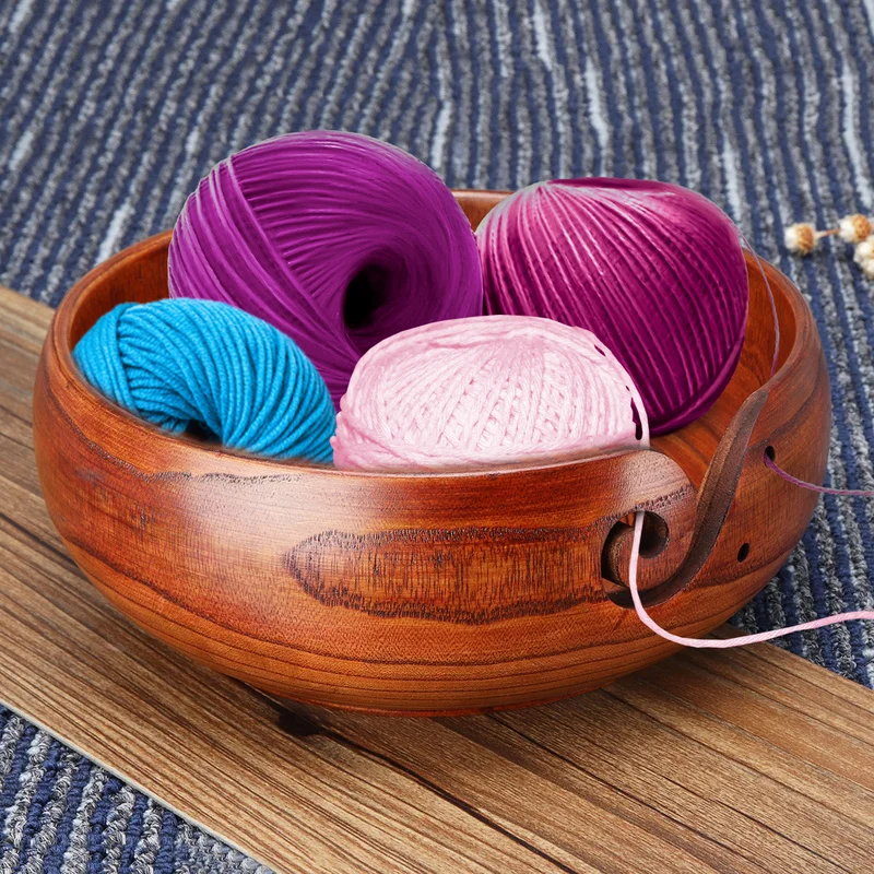 Yarn Bowl Diy Accessories Storage Box Storage Wooden Bowl