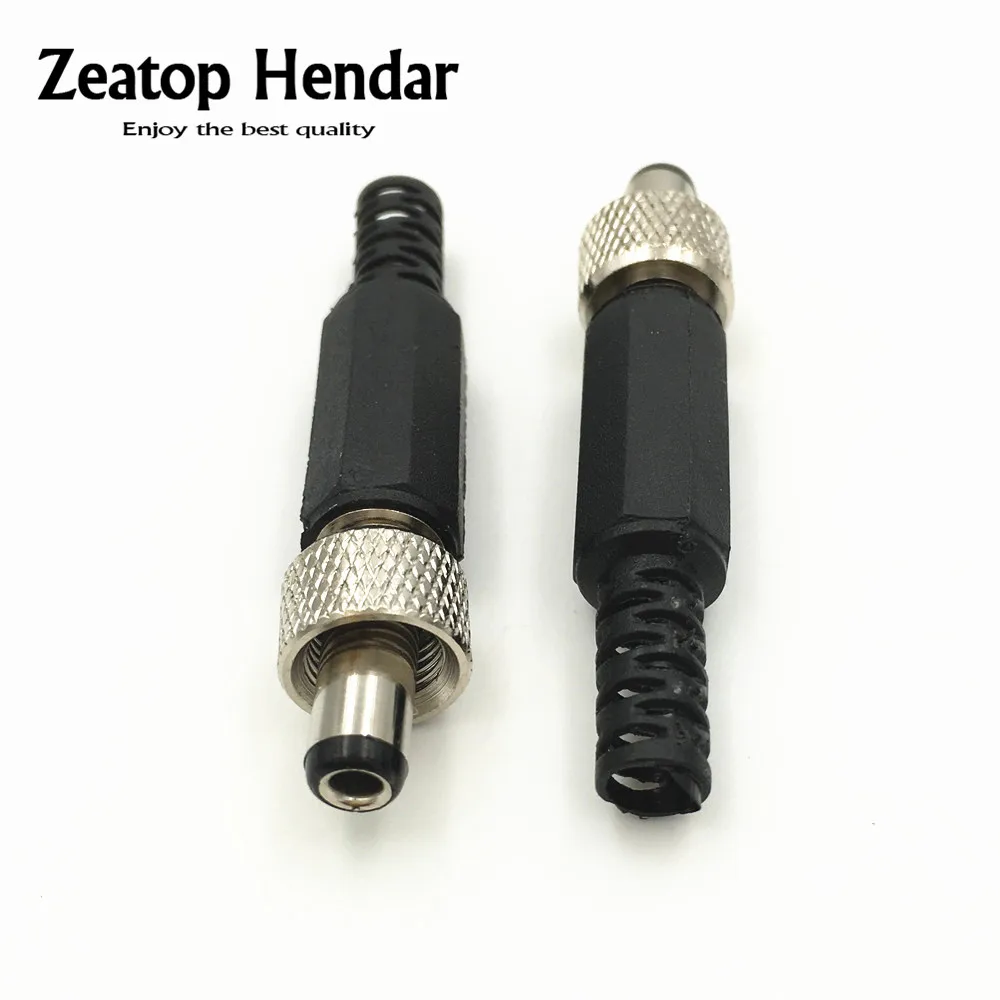 

10Pcs Lockable 5.5mm x 2.5mm DC Male Power Plug with Screw Nut Locking Connector