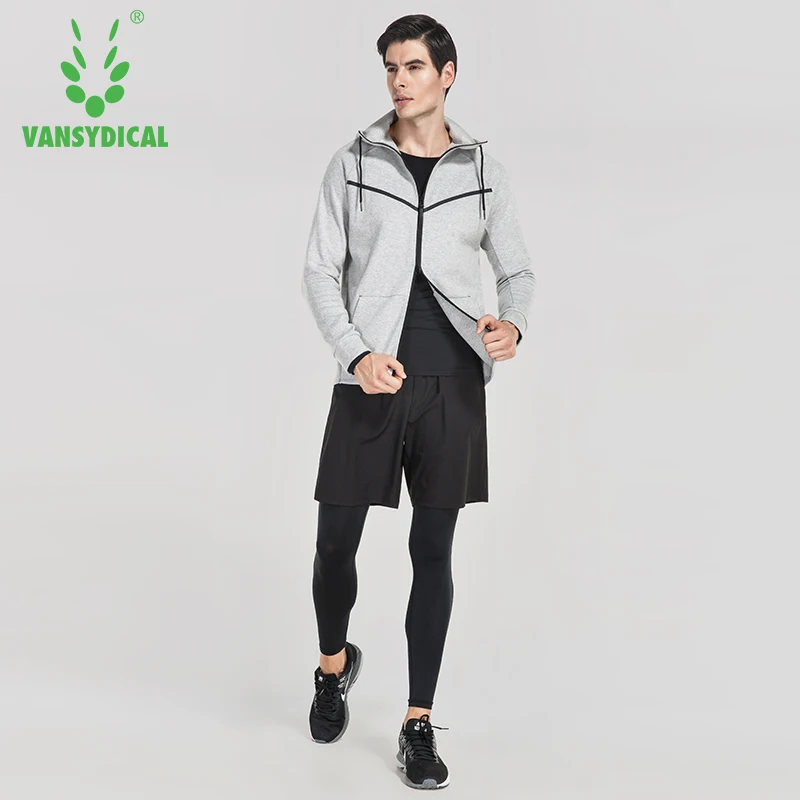 Мужские спортивные костюмы VANSYDICAL для спортзала зимние бега 4 шт. мужские