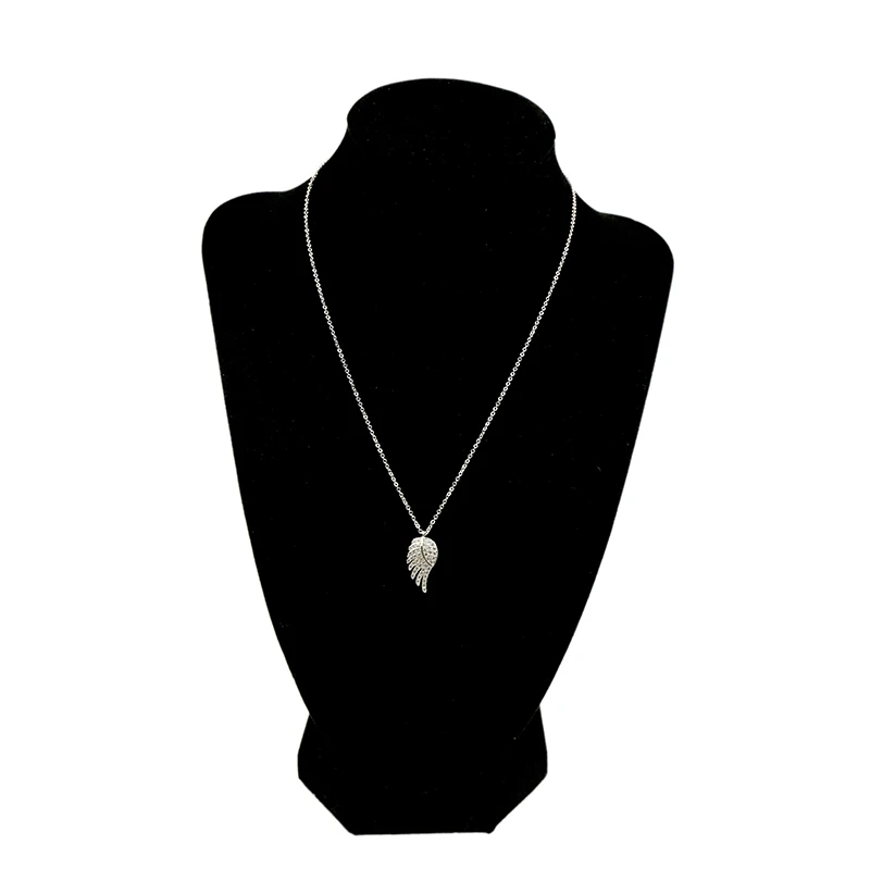 Women Choker Necklaces Gothic Feather Angel Wing Pendants Necklace Silver Tone Kettingen Kolye Jewelry | Украшения и аксессуары
