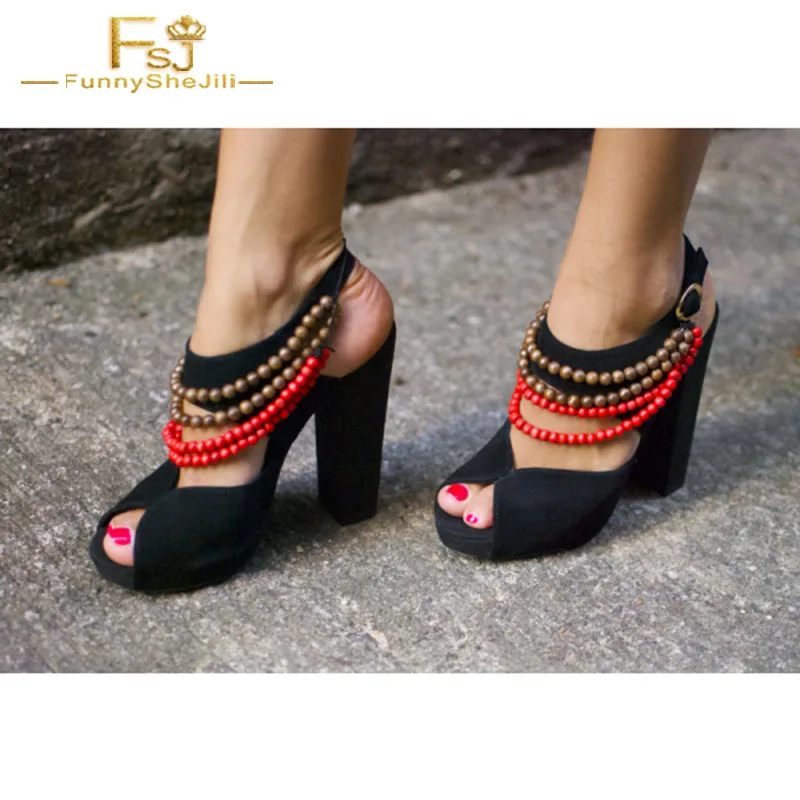 black heels with string
