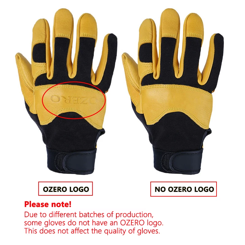 OZERO Men's Work Gloves Deerskin Leather Driver Security Protection Wear Safety Workers Working Racing Moto Gloves For Men 8003 OZERO Men's Work Gloves Deerskin Leather Driver Security Protection Wear Safety Workers Working Racing Moto Gloves For Men 8003