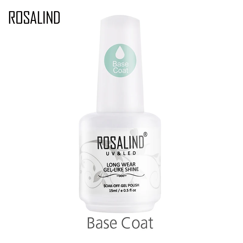 

ROSALIND Base Gel Polish 15ml Hybrid Primer For Nails All For Manicured Foundation Gel Lacquer Soak Off Nail Art Semi Permanent