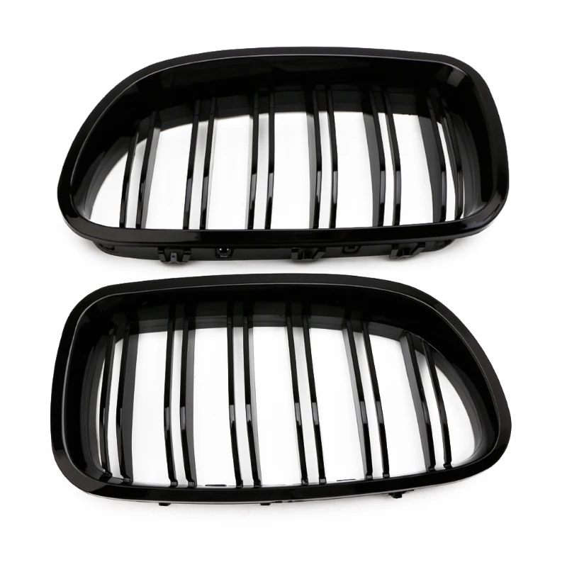 

Gloss Black Kidney Grill Racing Grille Dual Line For BMW F10 F11 F18 5 Series M5