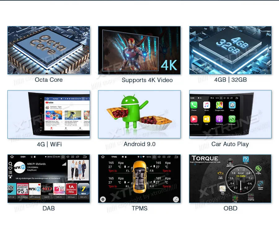 Excellent Radio Android 9.0 Octa Core Car multimedia Player GPS for Mercedes Benz CLS W219 CLS-350 CLS-500 CLS-55 2005-2006 E-Class W211 1