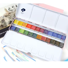 Rubens Master Набор однотонных акварельных жемчужин Непрозрачный ученик с цветовой палитрой Портативная сумка для начинающих художественные принадлежности