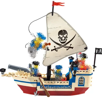 

Enlighten Pirates Of The Caribbean Brick Bounty Pirate Ship Building Blocks Christmas Gifts for kids Compatible With Toys Ship