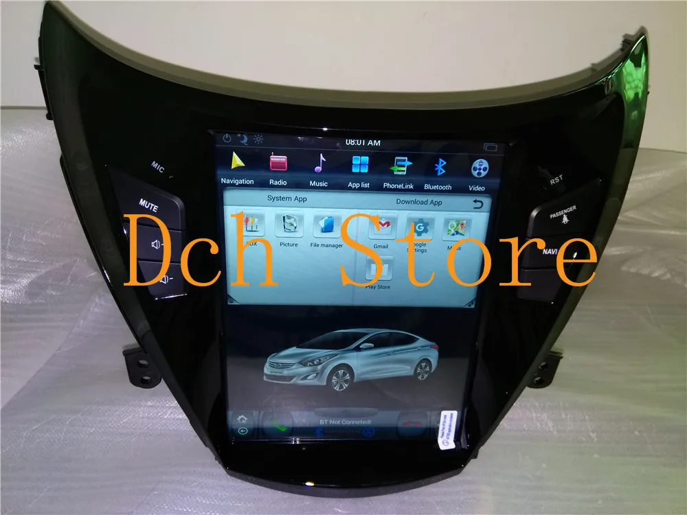 10,4 ''Тесла стиль Android 8,1 автомобильный DVD gps плеер для hyundai elantra Avante 2011 2012 2013 PX6 CARPLAY Радио Навигация