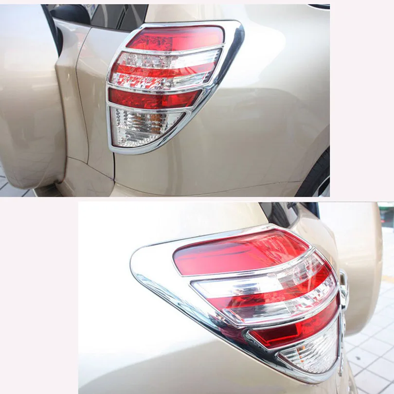 Зеркало ABS хромированная задняя фара крышка декоративная Защита протектор для Toyota RAV4 2009-2012
