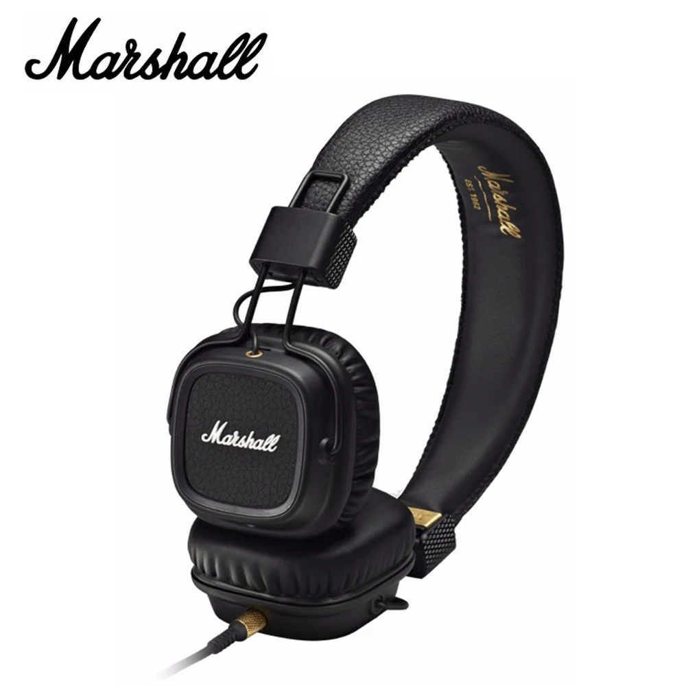 

Original Marshall Major II HiFi Wired Headset 3.5mm Plug With Microphone For PC/Laptop/Phone/Computer Bass Foldable Headphone