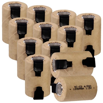 

real capacity 12 pcs 4/5 SC battery 1200mah 1.2V NICD 4/5 SUBC batteries fast delivery to RUSSIA SPAIN FRANCE UK US for MAKITA