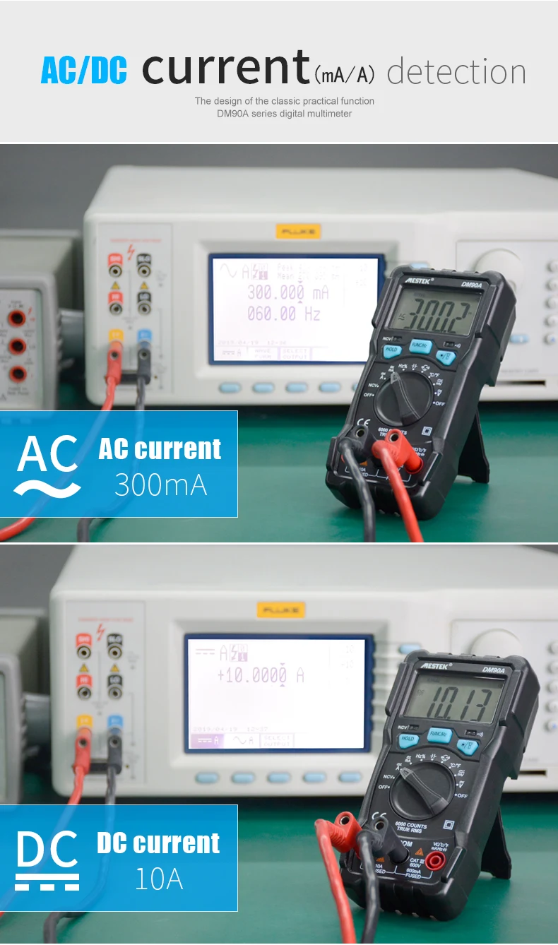 MESTEK AC DC мультиметр True RMS Высокая точность Multimetro DM90A Автоматический диапазон цифровой частоты тока напряжение мультиметры
