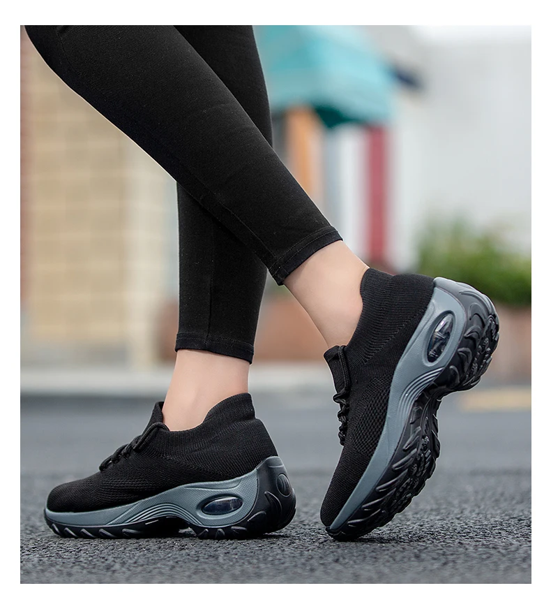 Platform Sneakers Women Flats 2021 Breathable Casual Shoes Flats 6 Colors Wedges Sneakers for Women Mesh Sock Zapatos De Mujer