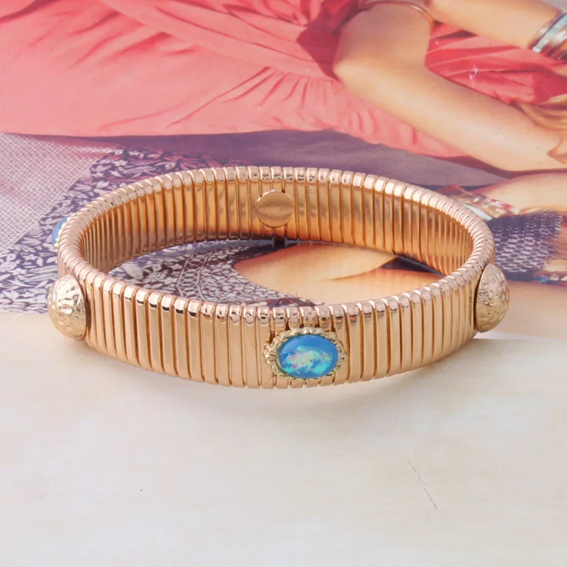 NeeFuWoFu 12 мм Весенний цепной серебряный браслет медные натуральные браслеты из камней богемные де Мадера Pulseira браслет оптом - Окраска металла: 12mm light blue