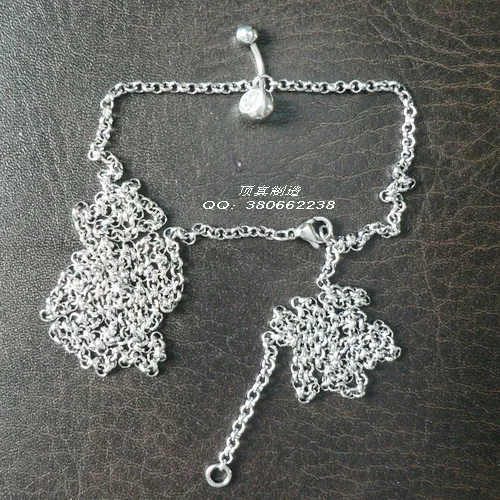 Fashion titanium whole umbilical ring belly button bar navel button