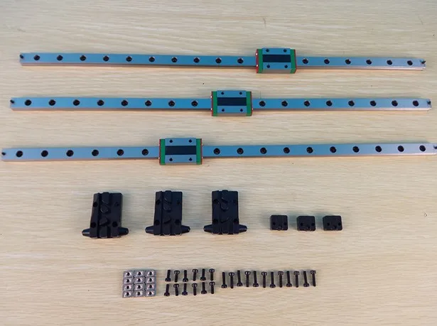 

Micromake 3D Printer Parts 3pcs/lot Delta HIWIN Linear Rail 460mm Length with Slide Block High Quality