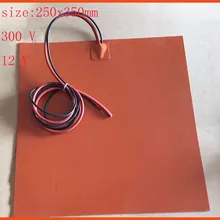 Stampante 3d letto riscaldato 12 v 250x350 мм 300 Вт силиконовый с подогревом для ткани на основе карбида кремния трансферная печать нагреватель 3dprinter Электрический