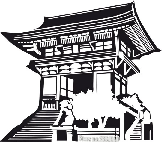 Online Baru Kedatangan Stiker Indah Candi Vinyl Mural Antik Baru Kedatangan Stiker Indah Candi Vinyl Mural Antik Ruang Tamu Latar Belakang Sofa Dekorasi Monokrom Wall Sticker Art La401
