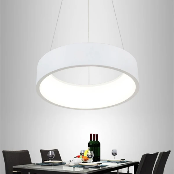 Подвесной светильник LukLoy, светильник для кухни, столовой, гостиной, магазина, украшения, современный круговой Большой акриловый подвесной светильник с кольцом