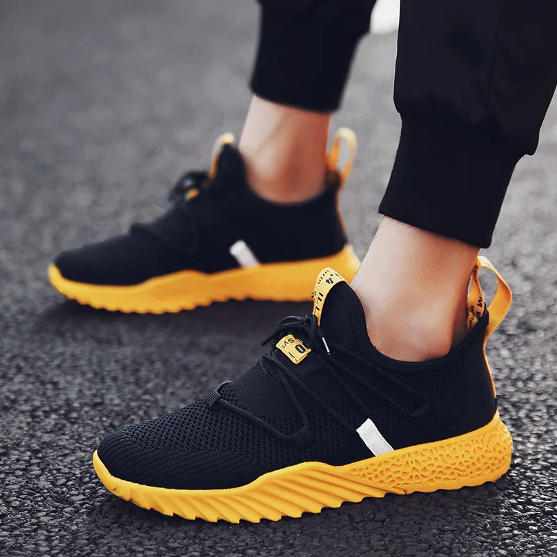 black sneakers in summer