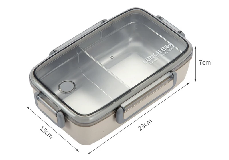 TUUTH New Stainless Steel Lunch Box Independent Lattice For Kids Bento Box Portable Leak-Proof Bento Lunch Box Food Container A6