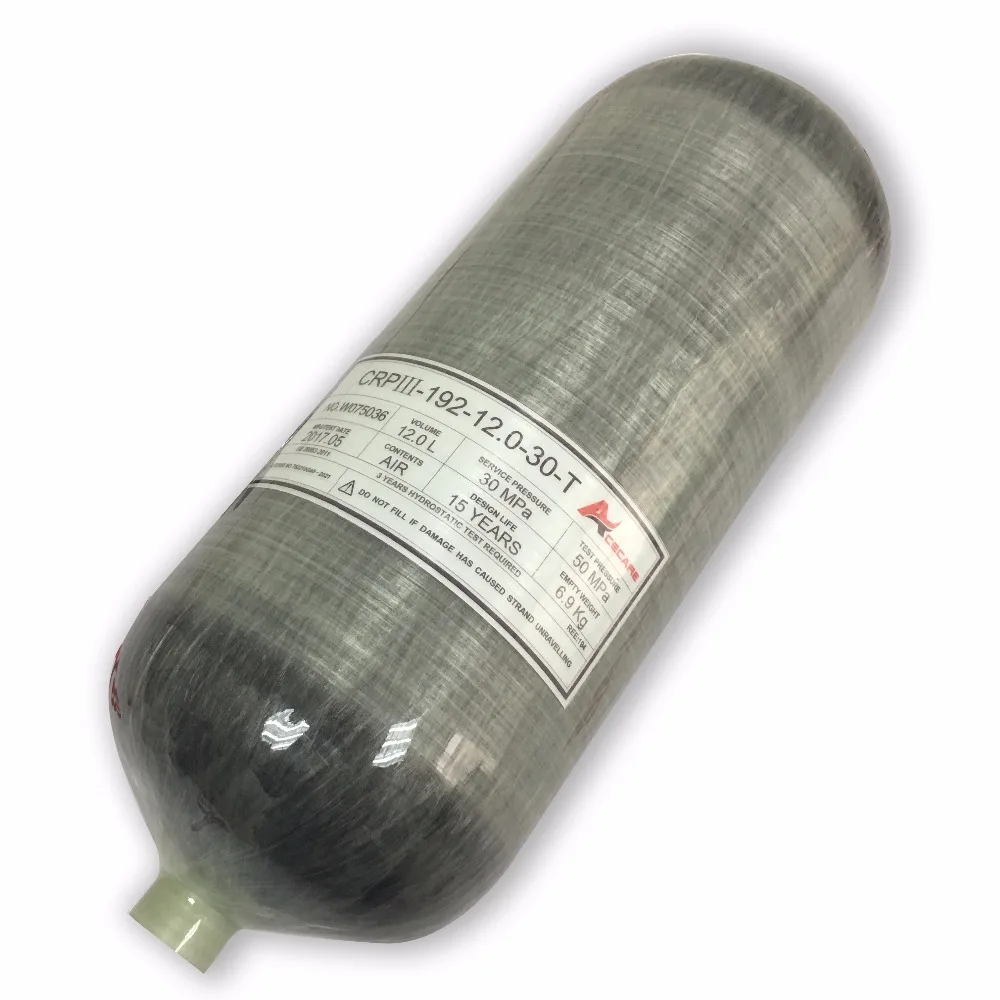 AC3120 12L HP 4500 psi Scuba Paintball Tank For PCP Air Rifle Paintball Airsoft Gun Refilling Tank Filled By Compressor Acecare