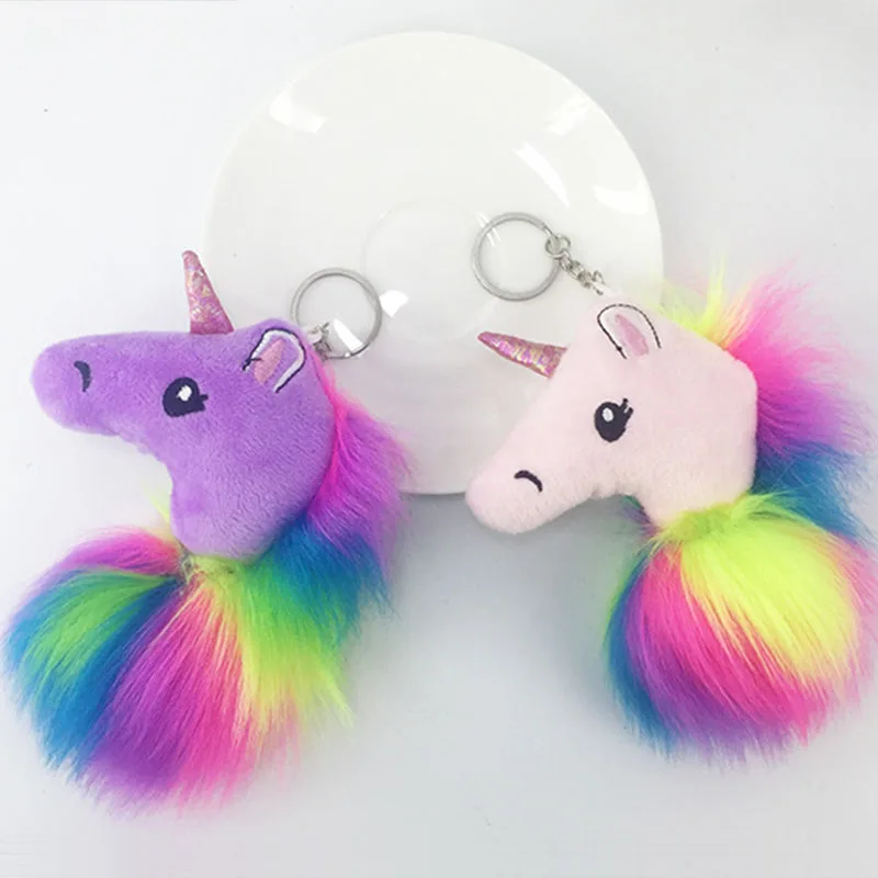 Mini Plush Unicorn Kids Toys Stuffed Animal Doll Toys Unicorn Keyrings Unicornio Peluche Girls Bag Hang Pendant Wedding Doll