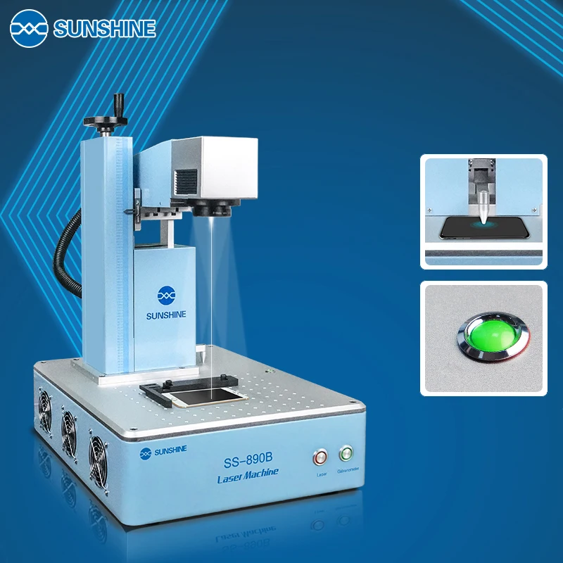 New pattern SUNSHINE SS-890B 20W Fiber Laser Frame Removal Marking engraving Machine Screen Removal