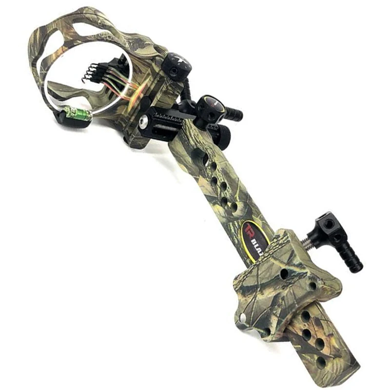 5 pins Compound Bow Sight 019" Micro Adjustable Compound Bow Sight with