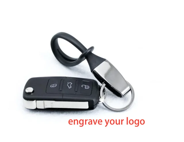 50pcs lot alloy metal leather men s key chains engrave letters