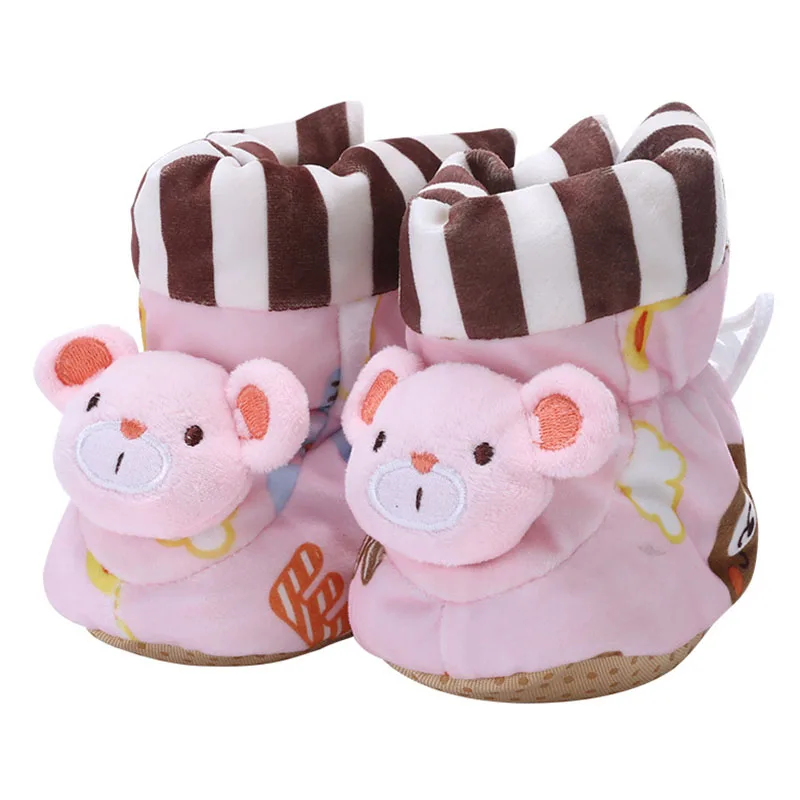 Newborn Baby Boots Cartoon Animals Anti-fall Cotton Thick Warm Winter  Infant Bootie Shoes  YJS Dropship