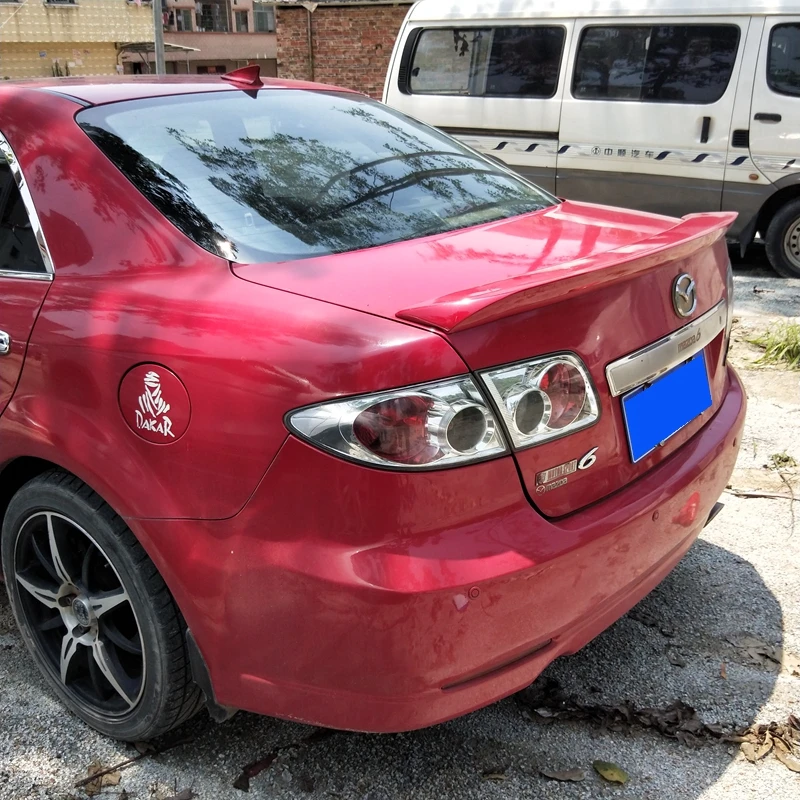 Для Mazda 6 спойлер 2003 до 2013 Mazda6 спортивный Спойлер ABS Материал заднее крыло