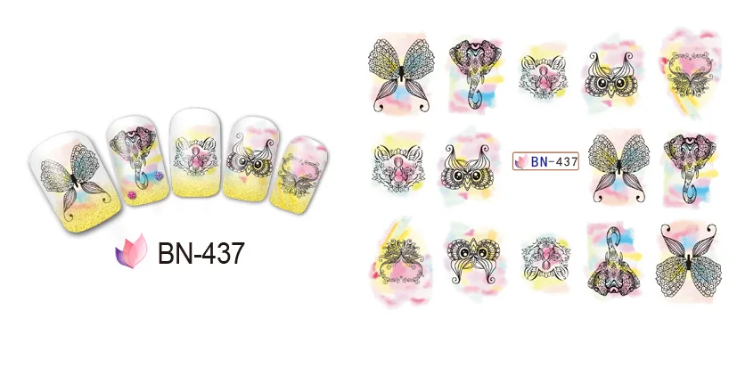 12 листов = 1 лот, акварельная наклейка для ногтей, буддийская мандала, Одуванчик, переводная наклейка для ногтей, аксессуары для дизайна ногтей