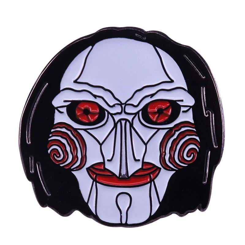 Serial Killer | Jigsaw | Horror Movie | Halloween | Doll | Scary | Murder | Play Game Saw Billy The Puppet Iron-On Embroidered Patch Badge