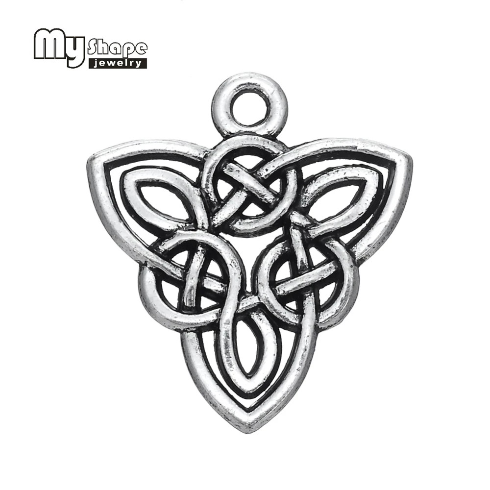 my shape 30pcs religious knot DIY charms for necklace Viking Triquetra