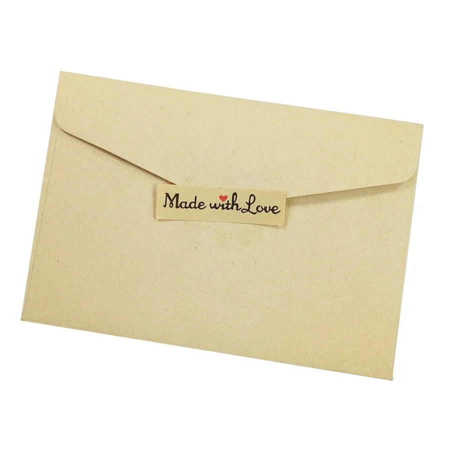 100 шт "Сделано с любовью" Красное сердце наклейка подарок печать наклейка s для домашней пекарни& Подарочная упаковка Скрапбукинг