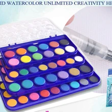 12/16/28 Цвета Профессиональный водонепроницаемого материала; Водонепроницаемая Цвет Краски с короткими рукавами на открытом воздухе Краски ing пигмент Портативный цветов Художественный набор с 2 Краски щетка