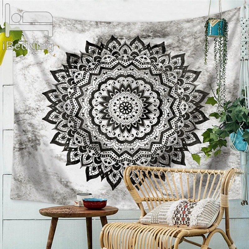 

Mandala Indian Tapestry Wall Hanging Bohemian Beach Towel Polyester Thin Blanket Yoga Shawl Mat Blanket