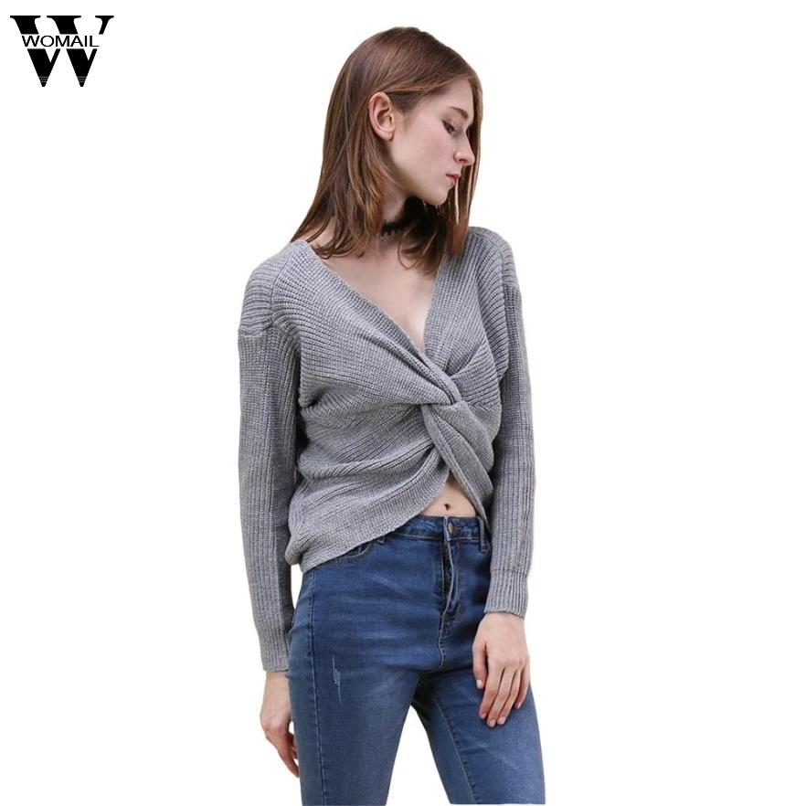 Sweater 2017 Autumn Women Europe and the United States to wear V-collar knot back-knit sweater long-sleeved sweater Sep28 Sweater 2017 Autumn Women Europe and the United States to wear V-collar knot back-knit sweater long-sleeved sweater Sep28