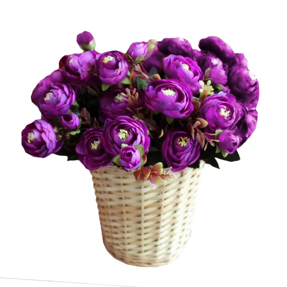 1 Pcs Newly Artificial Fake Flower 6 Branches Autumn Home Room