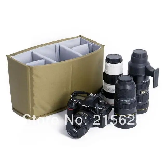 

Free Shipping Partition Padded Camera Insert Protective Bag for Canon Nikon Sony Pentax DSLR Camera