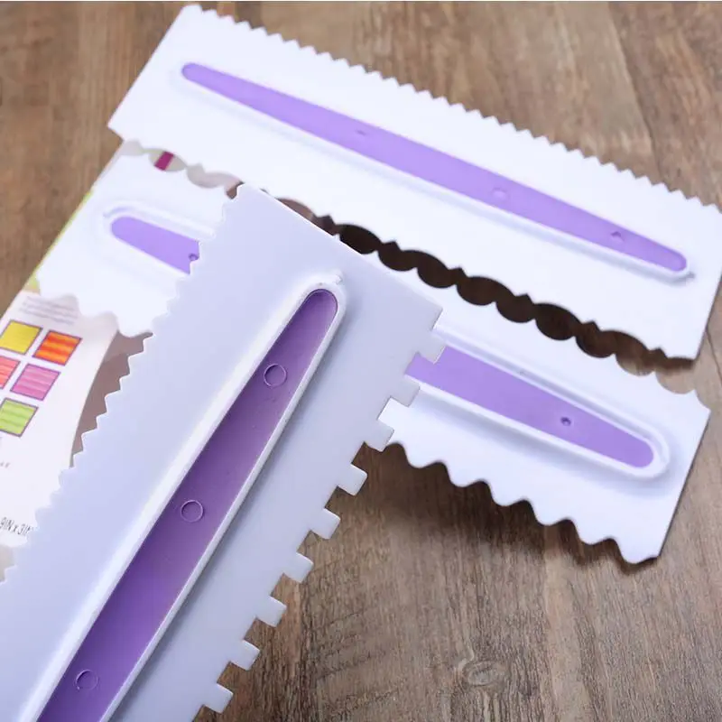 

Multifunctional Irregular Teeth Edge DIY Cream Scraper Set Cake Mold Kitchen Baking Pastry Tool Dough Cutter
