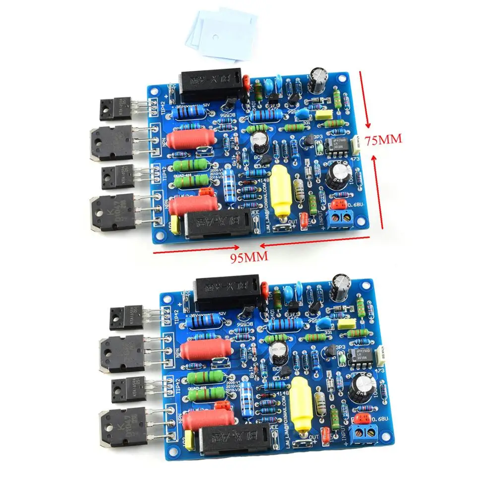 

One Pair QUAD405 Dual Channels Audio Power Amplifier Board 100W +/- 50V Assembled by LJM