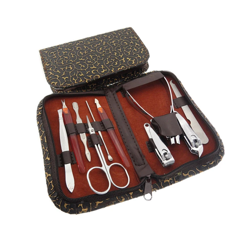 

10pc Nail Tool Set Nails Clipper Earpick Care Manicure Pedicure Kit with Case
