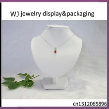 8," H белое ожерелье с иммитацией кожи кулон звеньевые украшения бюст дисплей держатель стенд фигура модель показанный чехол в розницу