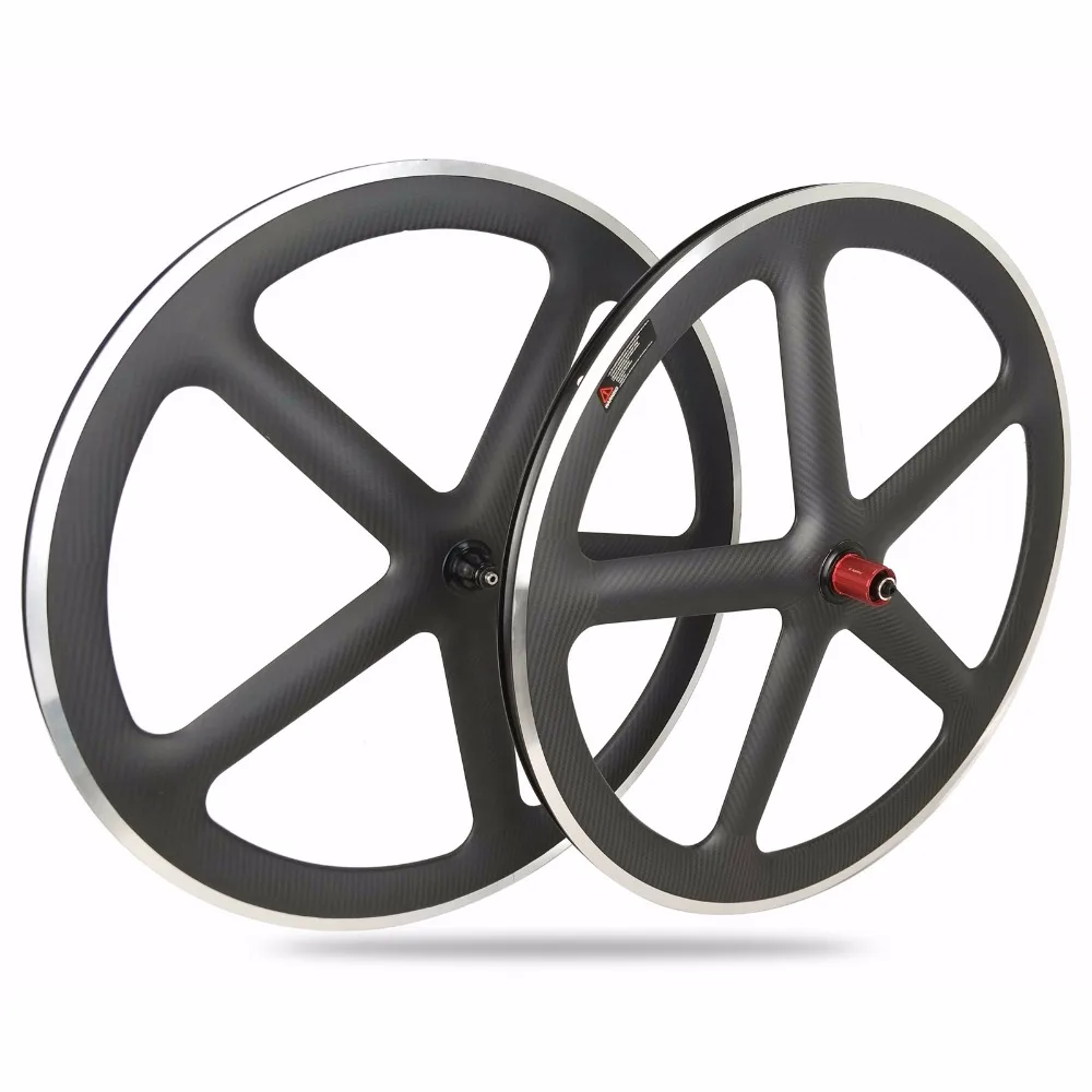 CRATIC стиль 5-Карбоновые колеса со спицами с алюминиевыми тормозами 3K матовая поверхность клинчер дорожный велосипед колесная