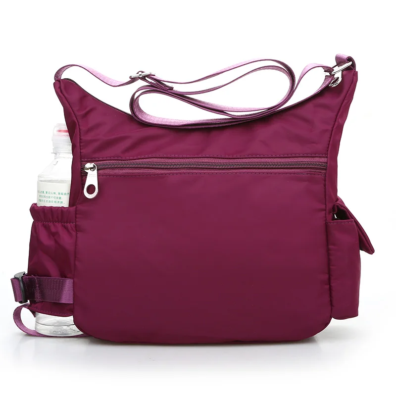 Женские сумки на плечо, одноцветные нейлоновые водонепроницаемые маленькие клатчи, женские пляжные сумки через плечо, сумки для девочек, черная сумка-мессенджер